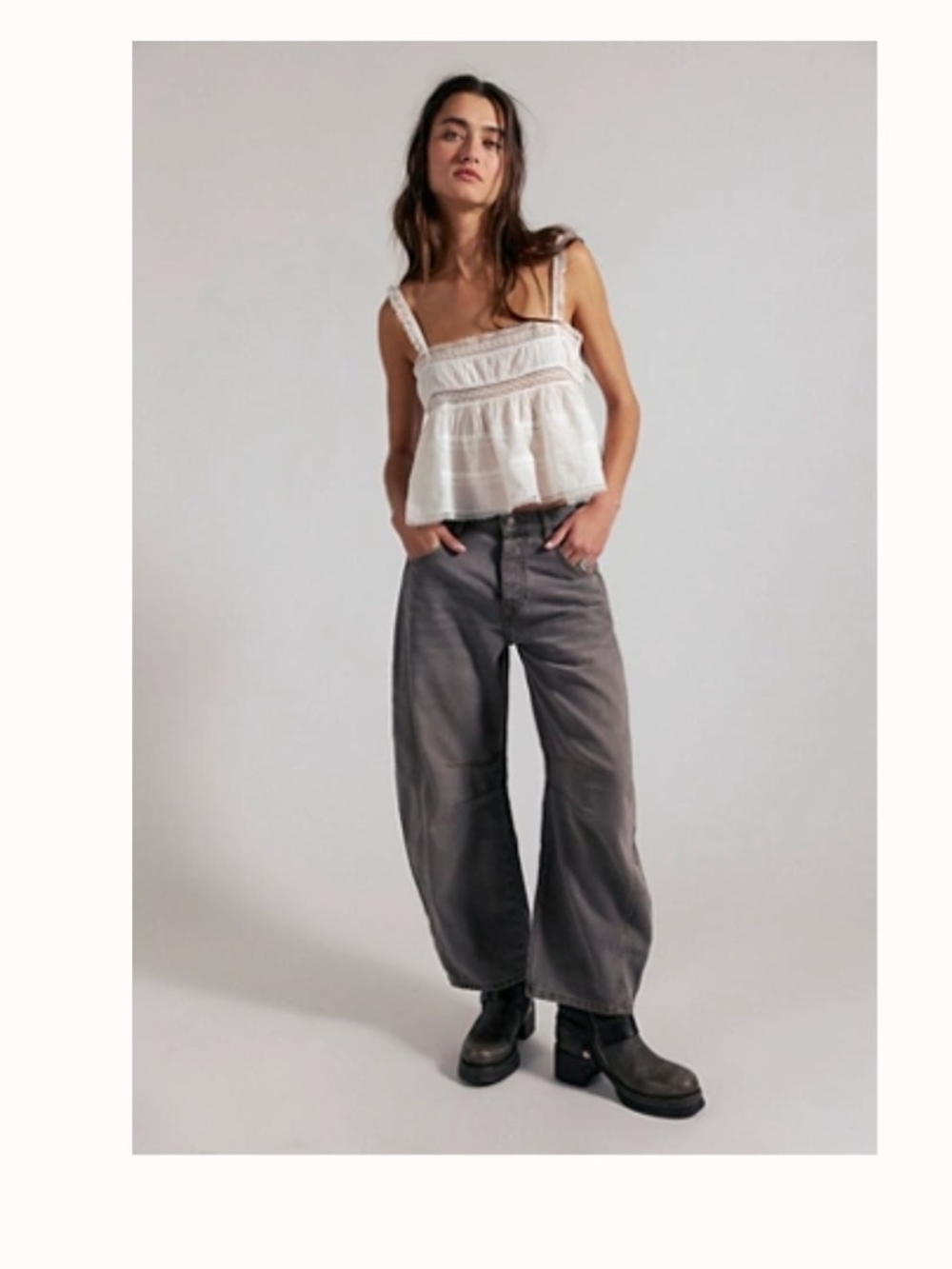 We The Free Mid Rise Barrel Jeans